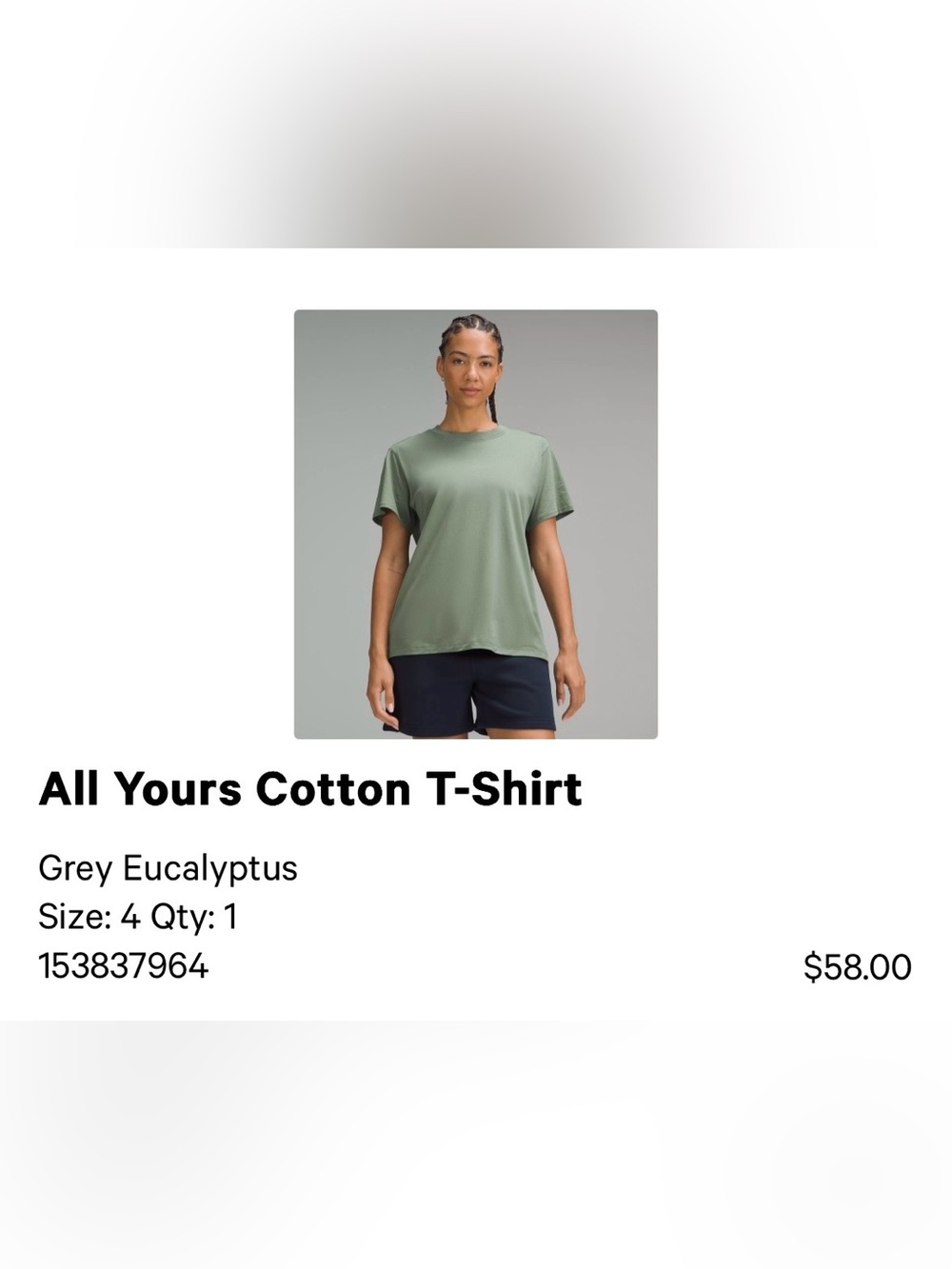 Lululemon All Yours Cotton T Shirt Sz 4